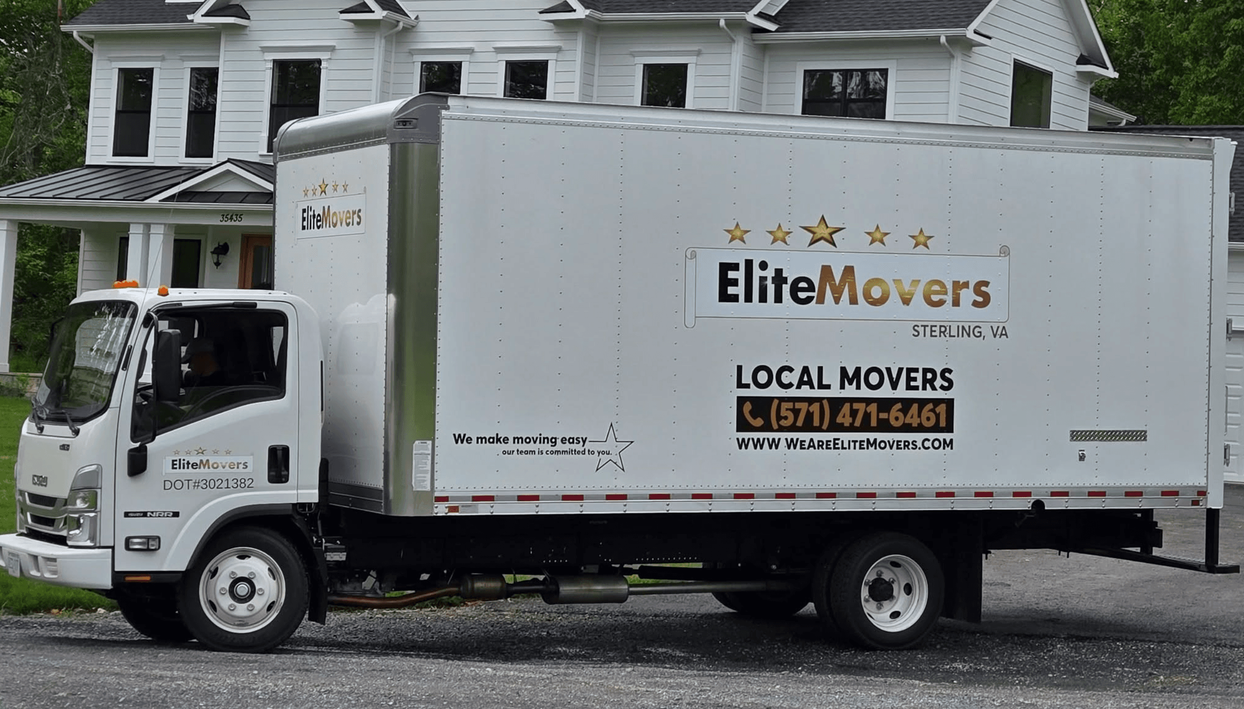 Elite Movers moving truck