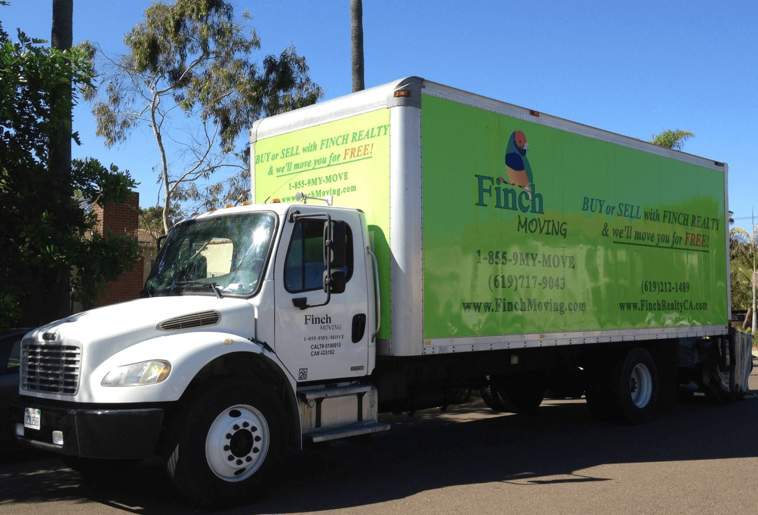 Finch Moving moving truck
