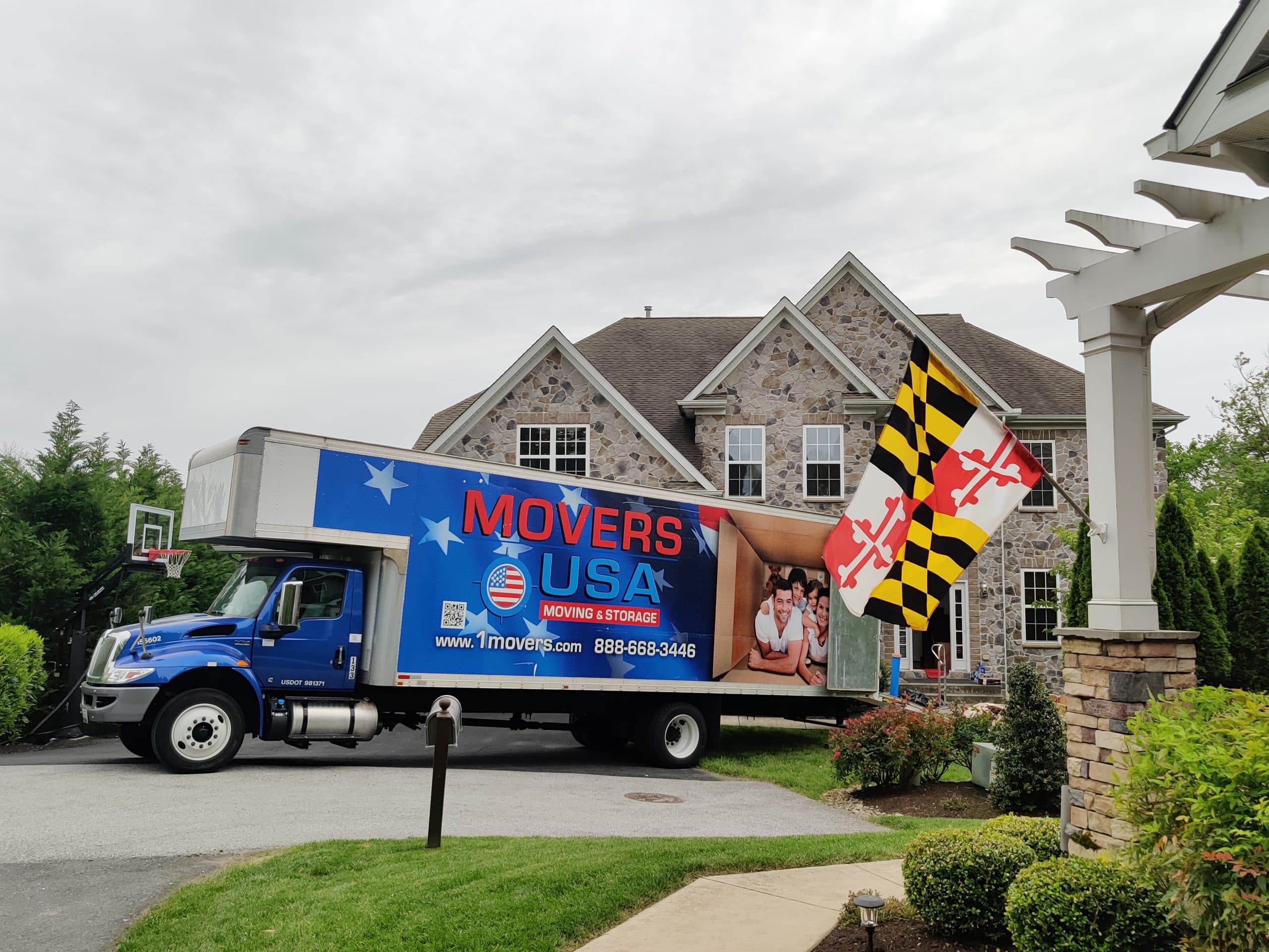 Movers USA truck in Maryland