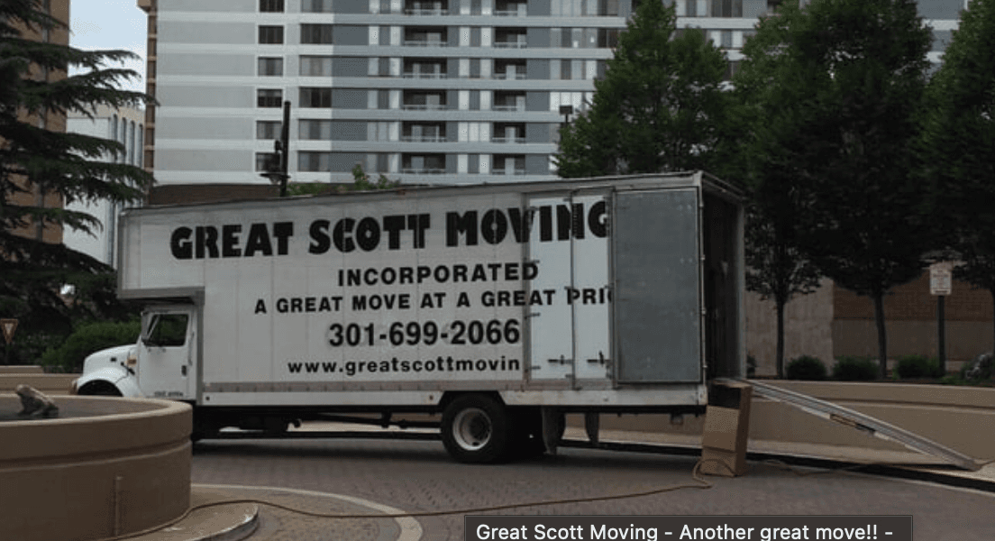 Great Scott Moving moving truck
