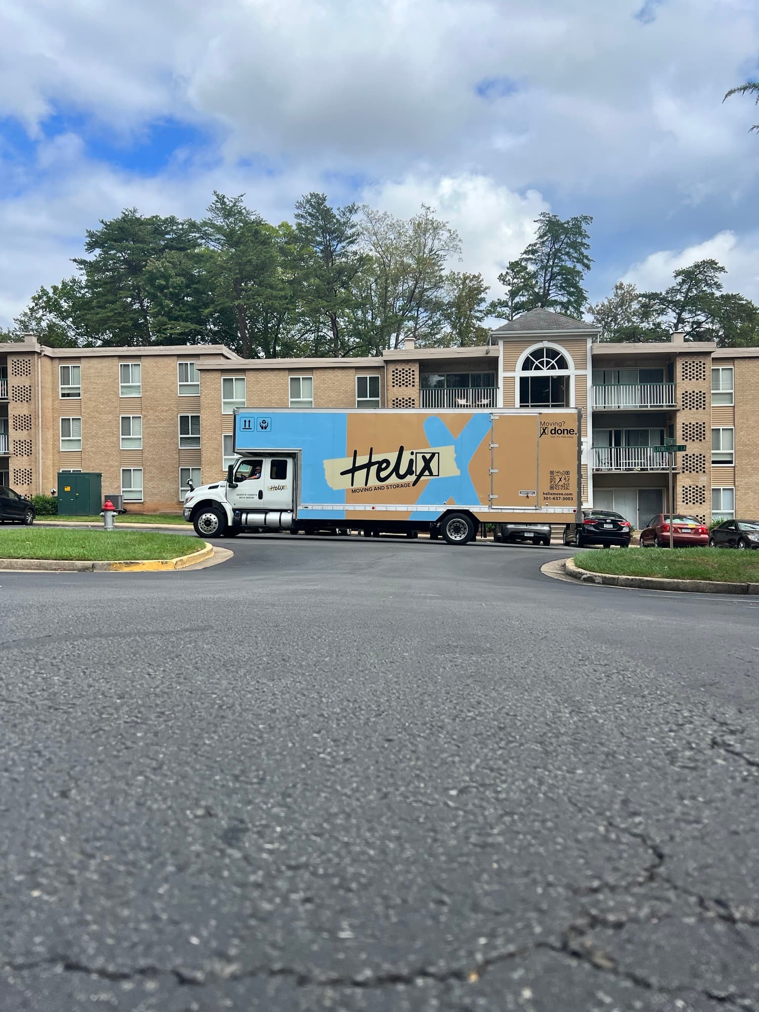 Helix Moving and Storage moving truck