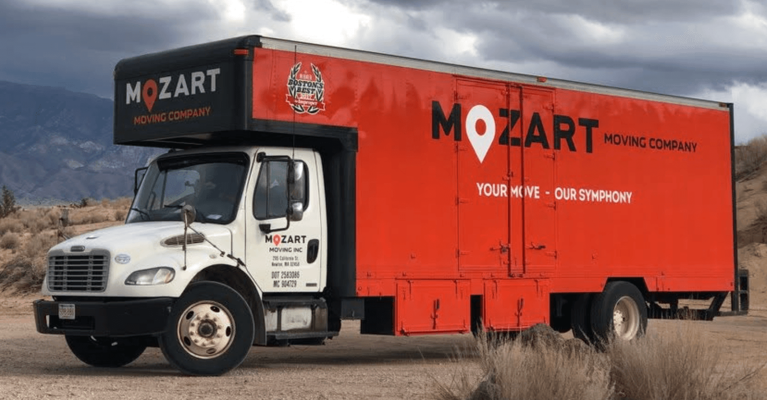 Mozart Moving Company moving truck