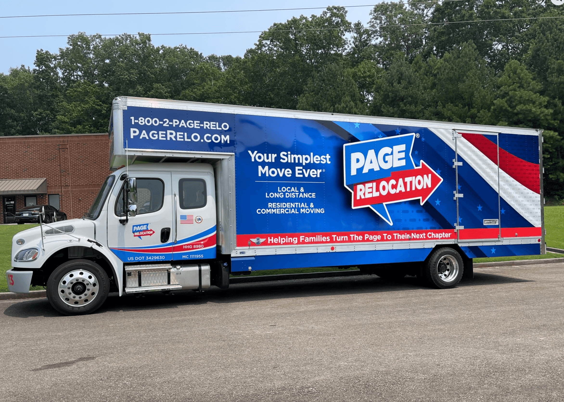 Page Relocation moving truck
