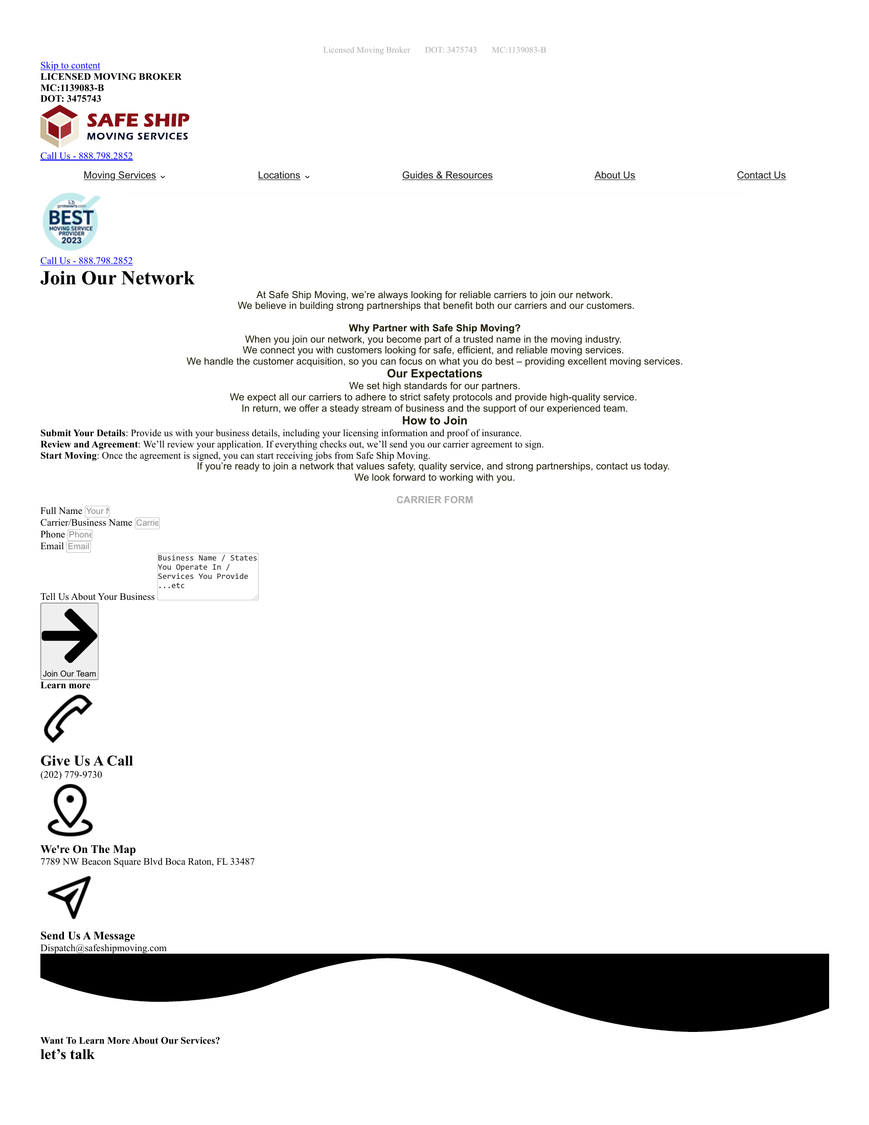 Safe Ship's website claims 'high standards' and 'strict safety protocols' for carrier partners. Their published carrier list tells a different story: 100 carriers with revoked or inactive authority, 2,954 combined complaints.