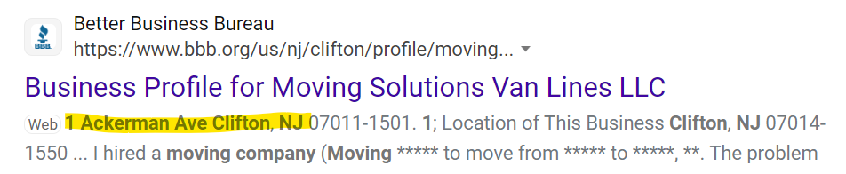 Evidence from Operation Protect Our Moves