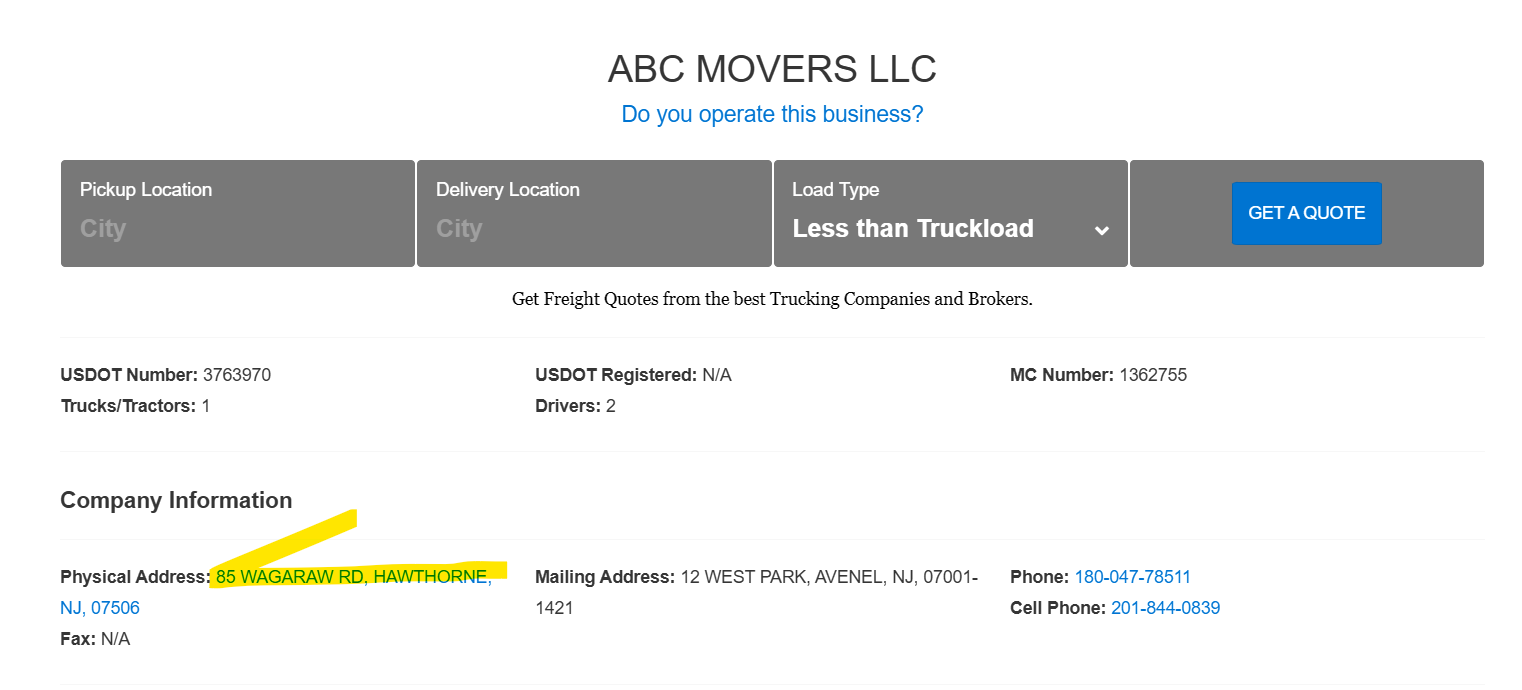Evidence from Operation Protect Our Moves