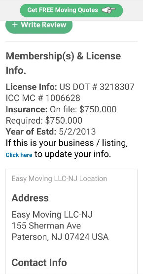 Evidence from Operation Protect Our Moves