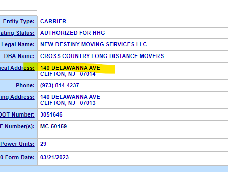 Evidence from Operation Protect Our Moves