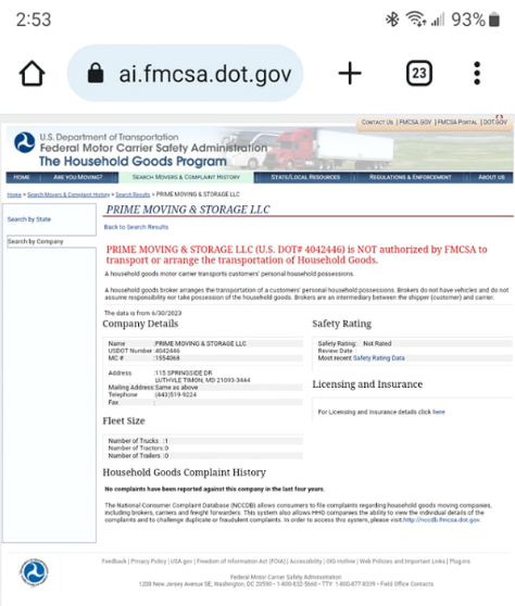 Evidence from Operation Protect Our Moves