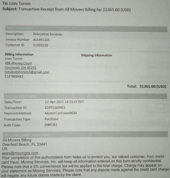 Evidence from Operation Protect Our Moves
