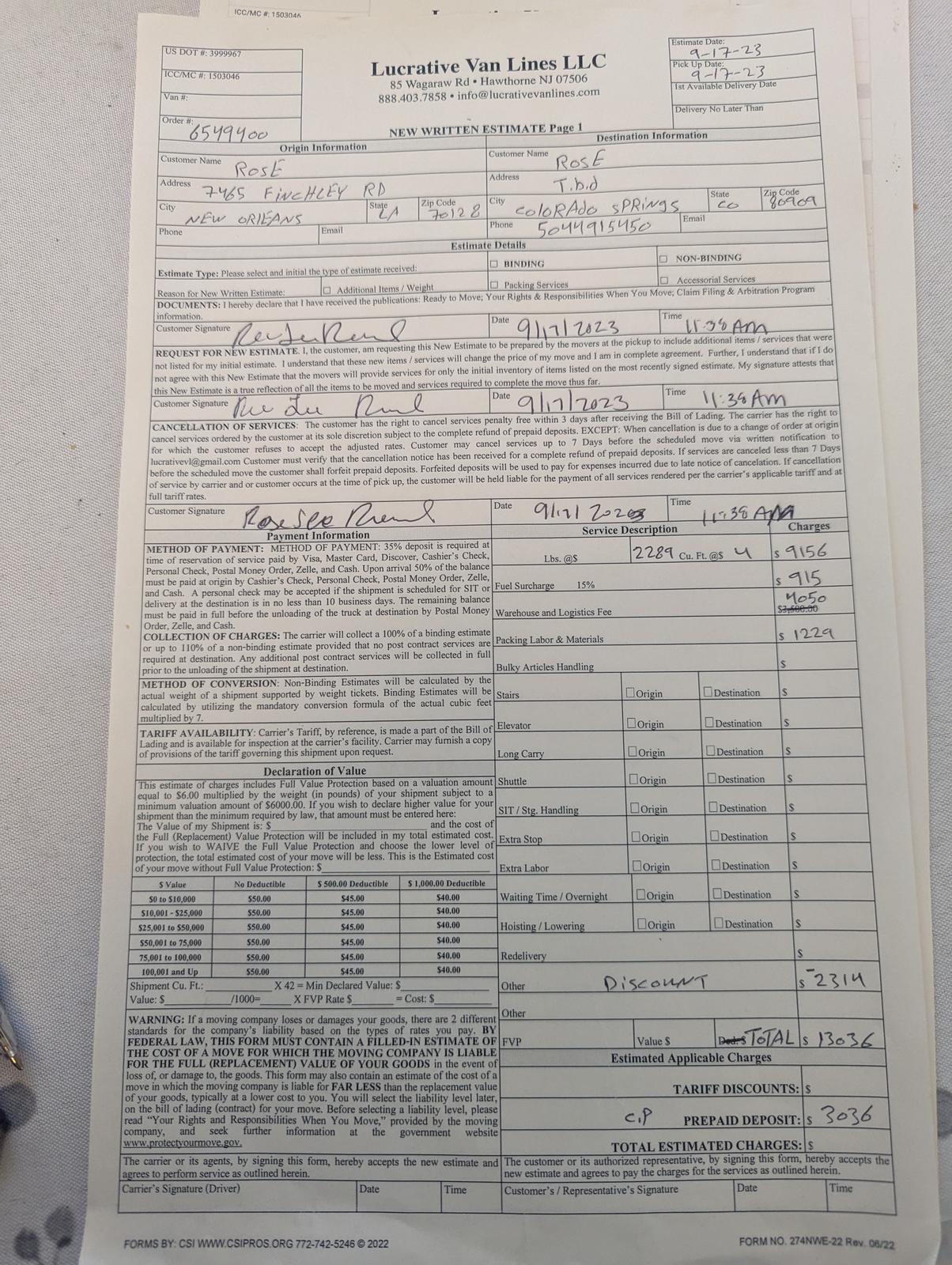 Evidence from Operation Protect Our Moves